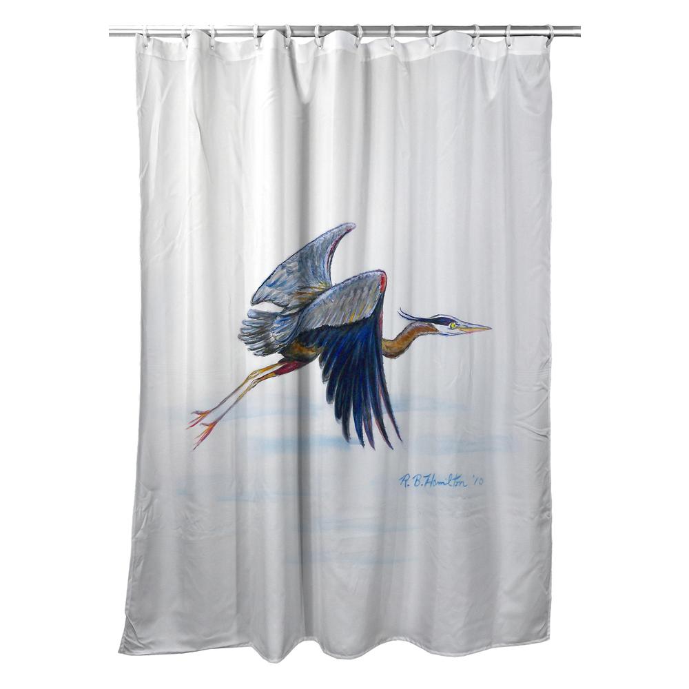 Eddie's Blue Heron Shower Curtain. Picture 1
