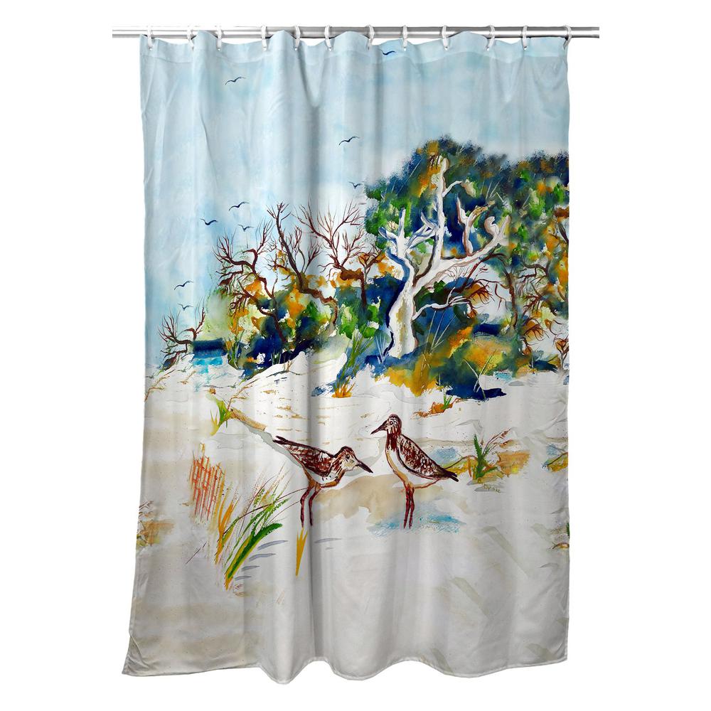Tree & Beach Shower Curtain. Picture 1