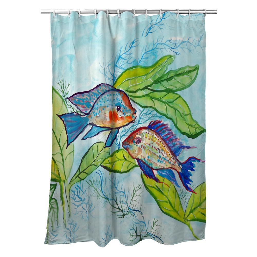 Pair of Fish Shower Curtain. Picture 1