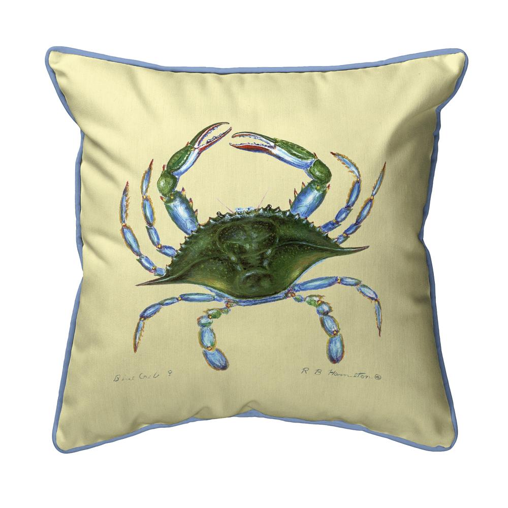 Blue Crab - Female Small Indoor/Outdoor Pillow 12x12. Picture 1