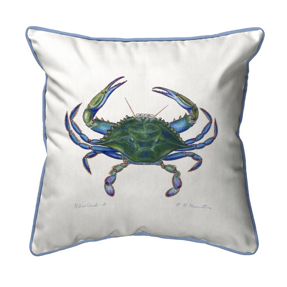 Blue Crab - Male Small Indoor/Outdoor Pillow 12x12. Picture 1