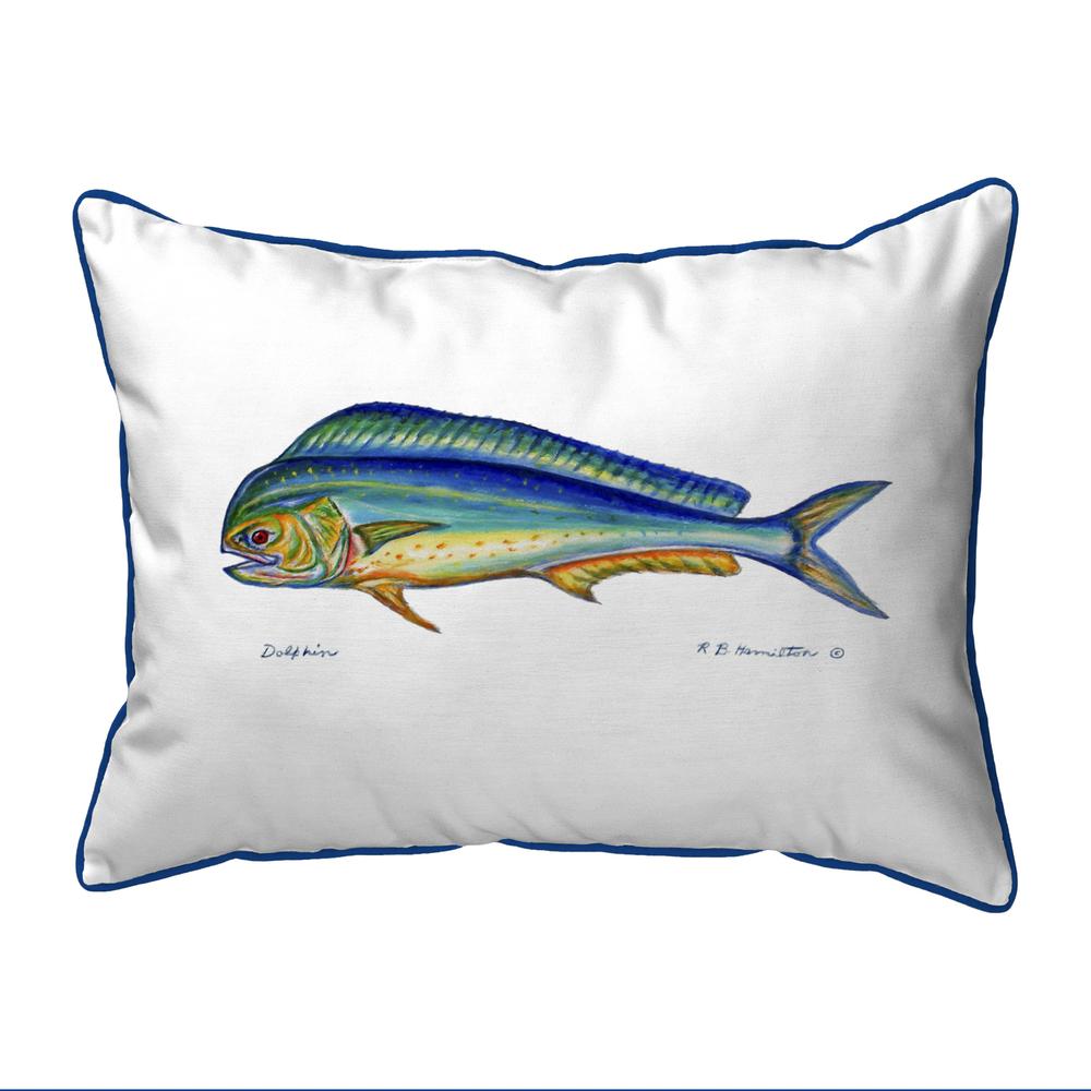 Dolphin Small Indoor/Outdoor Pillow 11x14. Picture 1