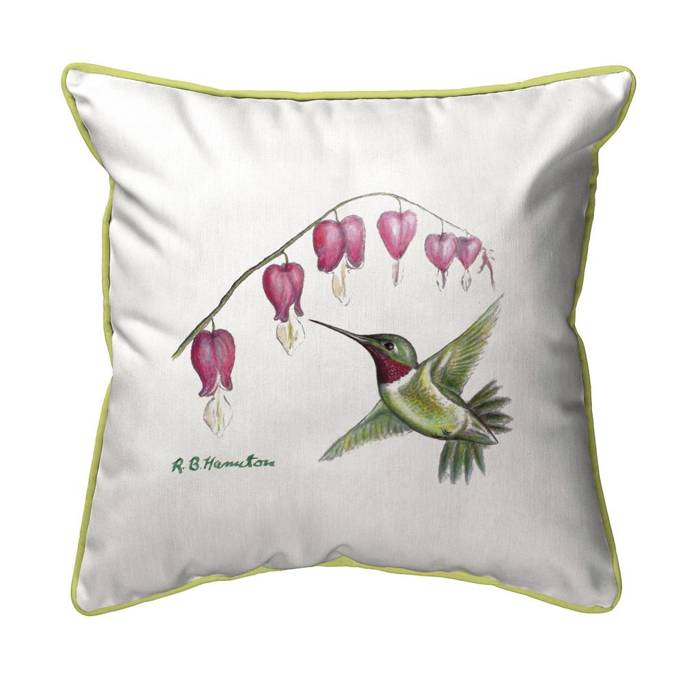 Hummingbird Small Indoor/Outdoor Pillow 12x12. Picture 1