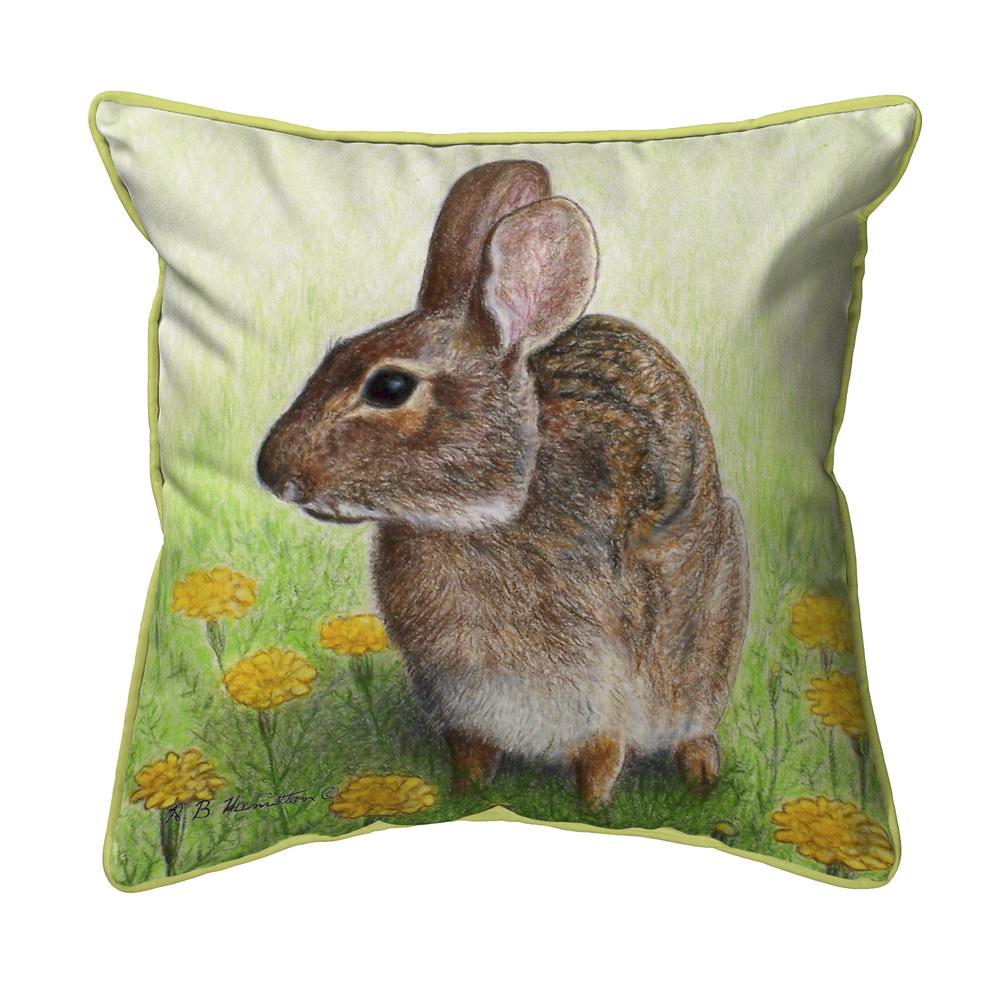 Rabbit Small Indoor/Outdoor Pillow 12x12. Picture 1