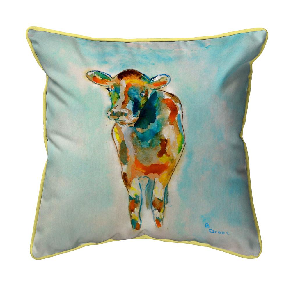 Betsy's Cow Small Indoor/Outdoor Pillow 12x12. Picture 1