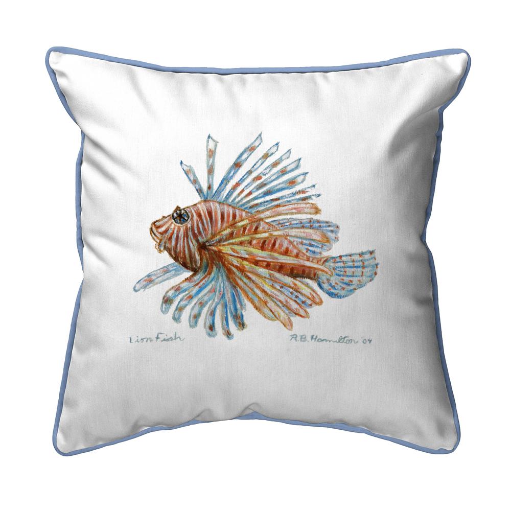 Lion Fish Guest Towel Small Indoor/Outdoor Pillow 12x12. Picture 1