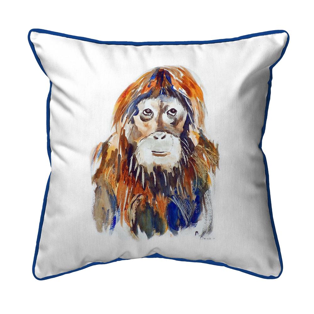 Orangutan Small Indoor/Outdoor Pillow 12x12. Picture 1