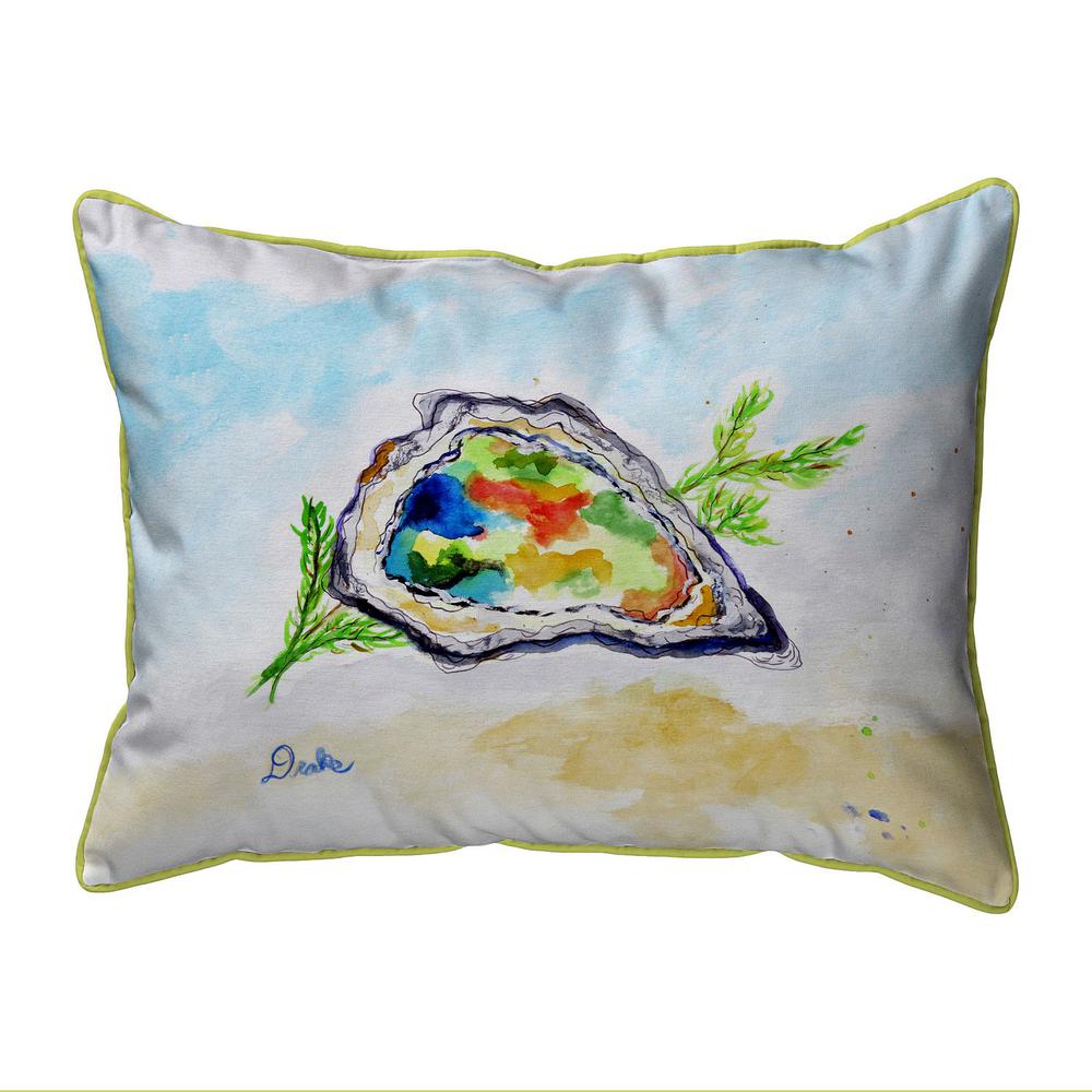 Colorful Oyster Small Indoor/Outdoor Pillow 11x14. Picture 1