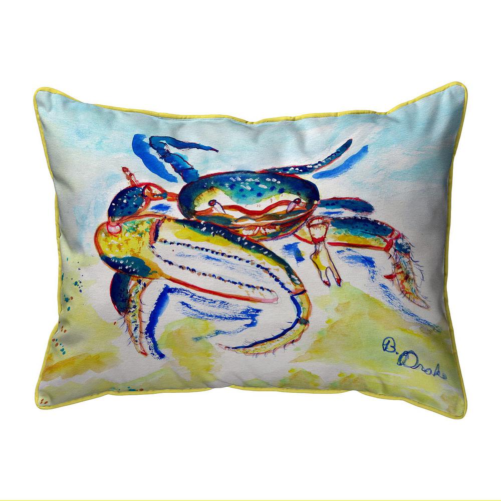 Colorful Fiddler Crab Small Indoor/Outdoor Pillow 11x14. Picture 1