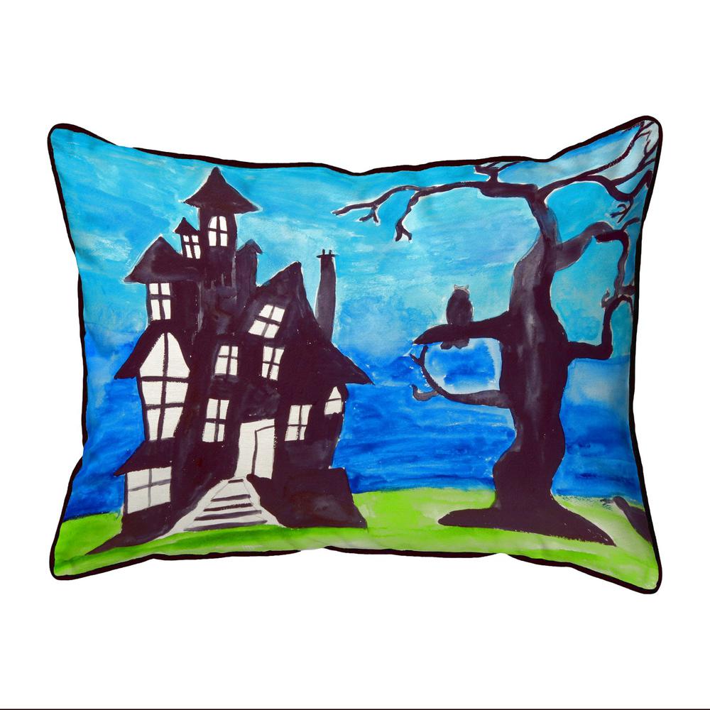 Haunted House Small Indoor/Outdoor Pillow 11x14. Picture 1