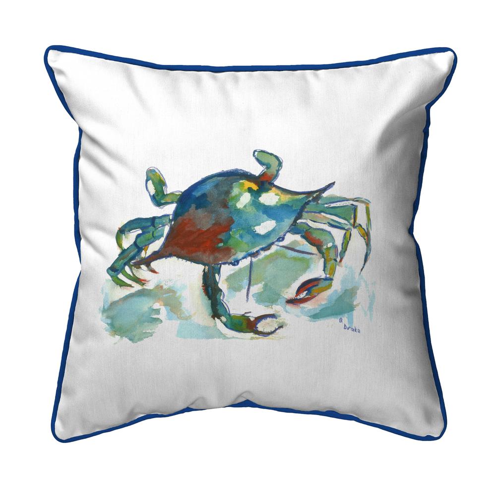 Betsy's Crab Small Indoor/Outdoor Pillow 12x12. Picture 1
