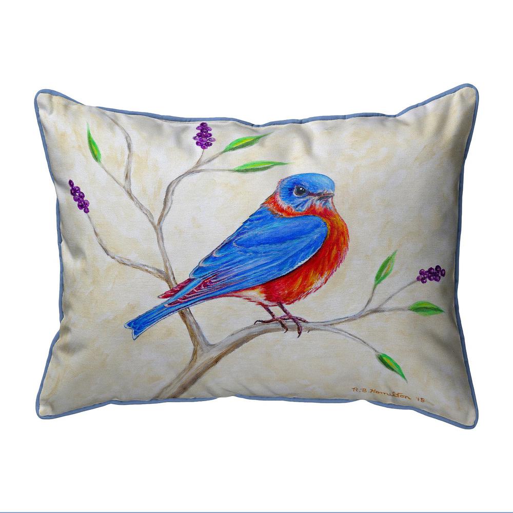Dick's Blue Bird Small Indoor/Outdoor Pillow 11x14. Picture 1