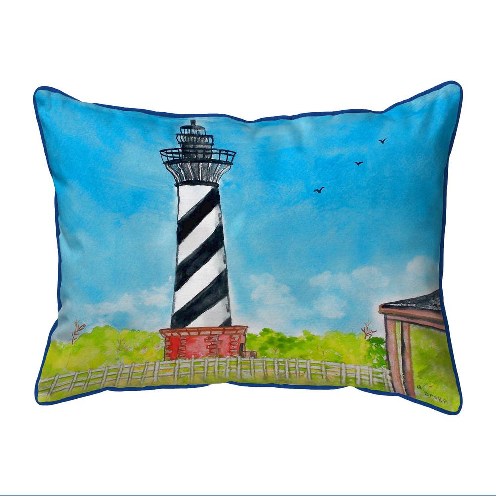 Hatteras Lighthouse Small Corded Indoor/Outdoor Pillow 11x14. Picture 1