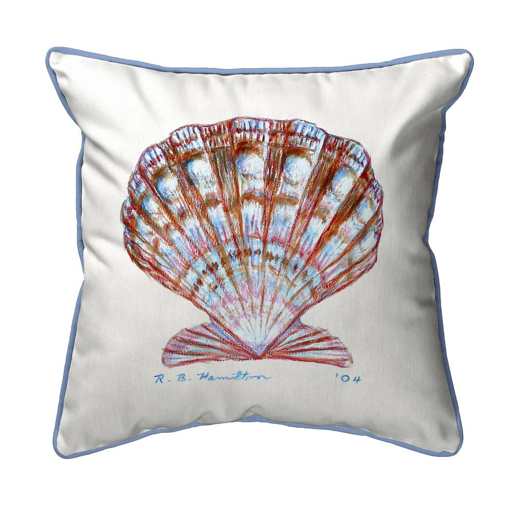 Scallop Shell Small Indoor/Outdoor Pillow 12x12. Picture 1