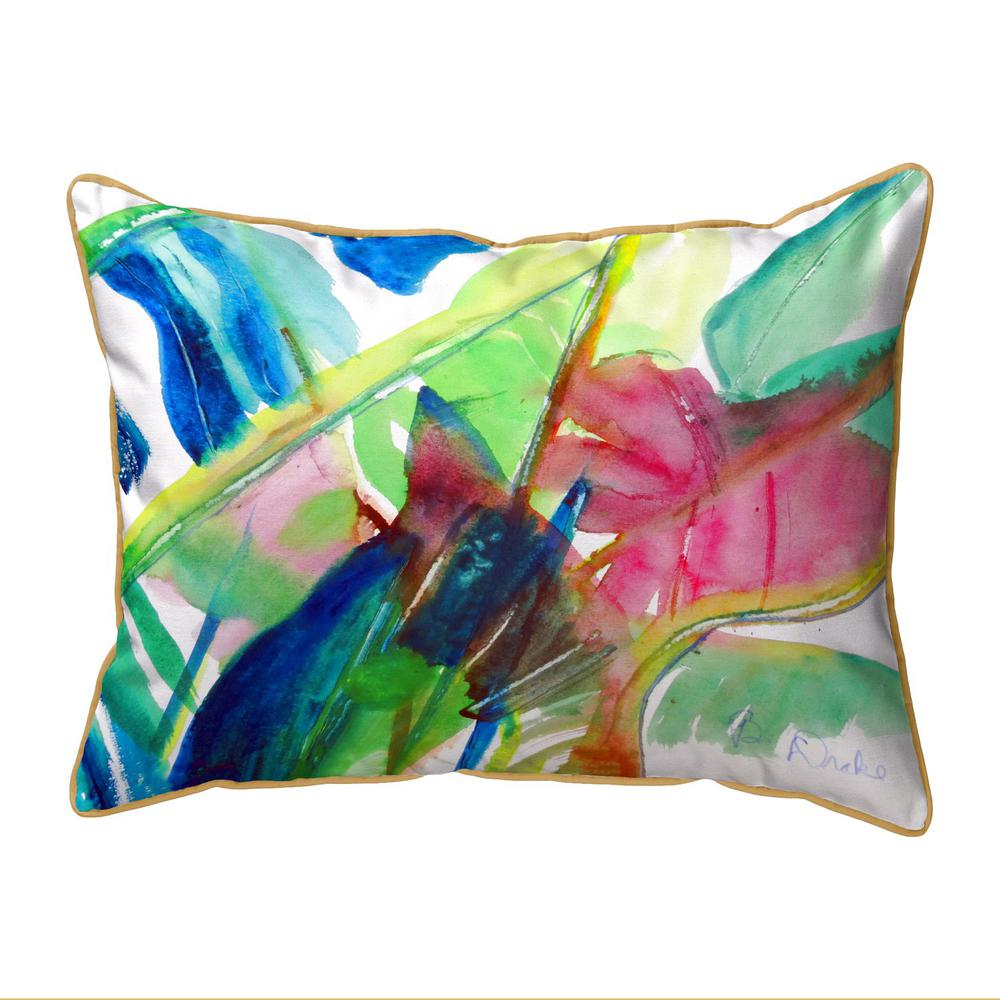 Pink Palms Small Indoor/Outdoor Pillow 11x14. Picture 1