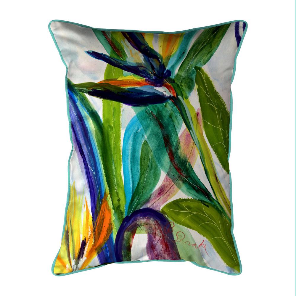 Teal Paradise II 11x14 Small Indoor/Outdoor Pillow. Picture 1