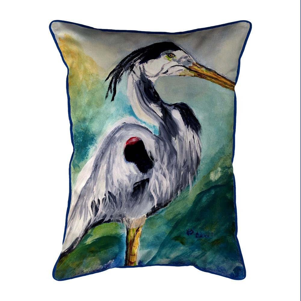 Betsy's Blue Heron 11x14 Small Indoor/Outdoor Pillow. Picture 1