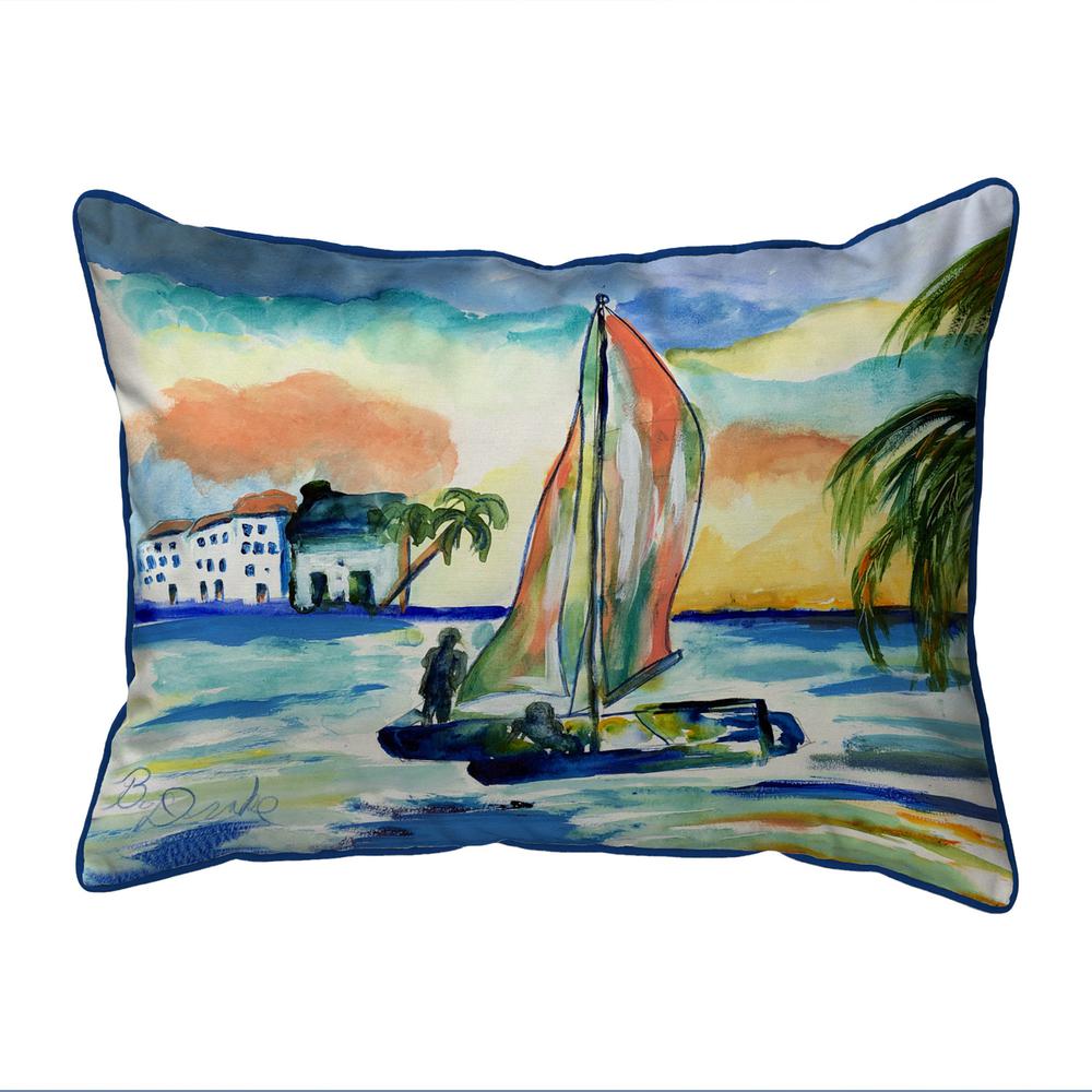 Catamarand Small Indoor/Outdoor Pillow 11x14. Picture 1