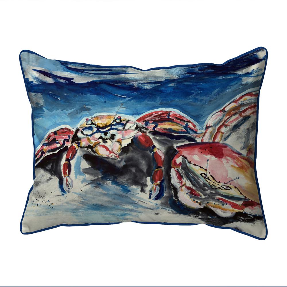 Two Red Crabs Small Indoor/Outdoor Pillow 11x14. Picture 1