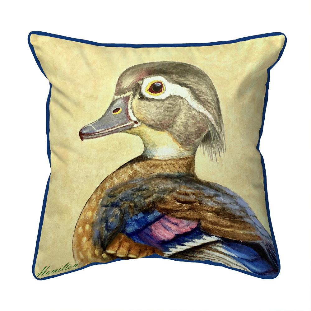 Mrs. Wood Duck Small Indoor/Outdoor Pillow 12x12. Picture 1