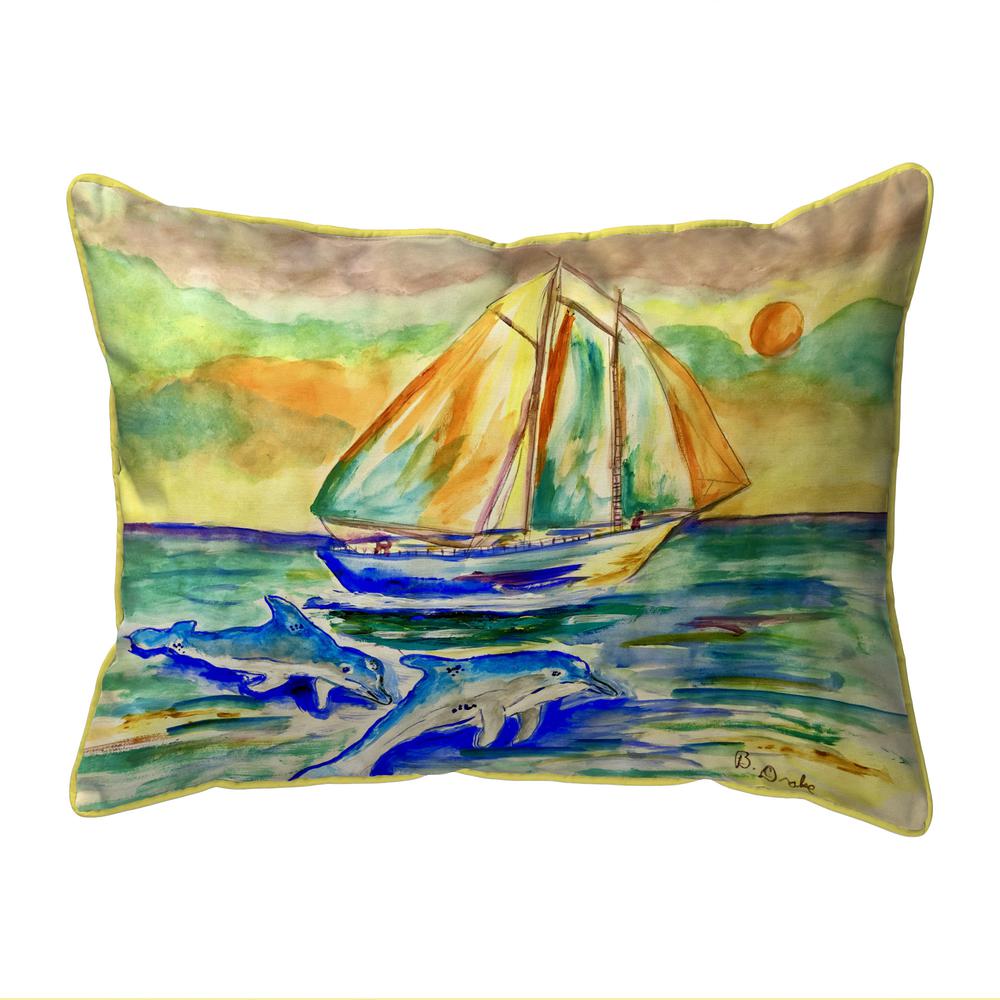 Sunset Sailing Small Indoor/Outdoor Pillow 11x14. Picture 1