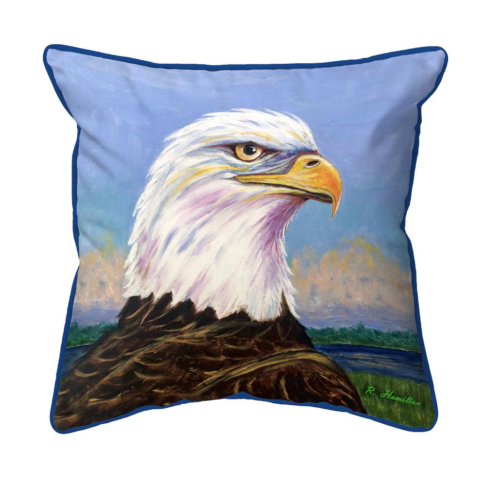 Eagle Portrait Small Indoor/Outdoor Pillow 12x12. Picture 1