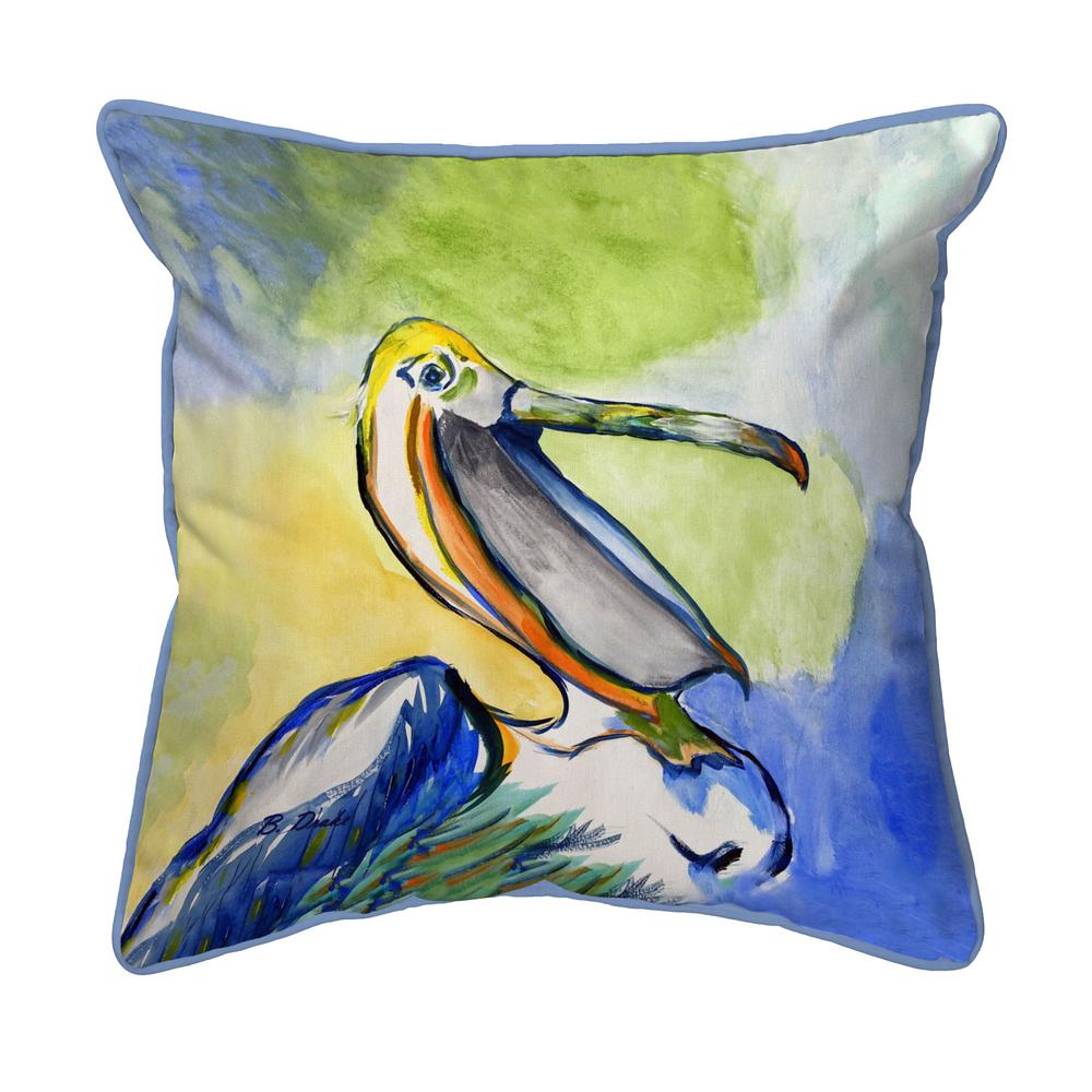 Happy Pelican Small Indoor/Outdoor Pillow 12x12. Picture 1