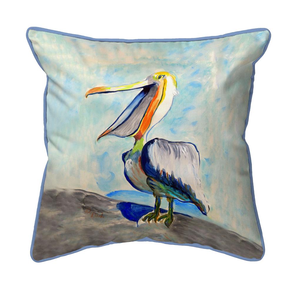 Talking Pelican - Female Small Indoor/Outdoor Pillow 12x12. Picture 1