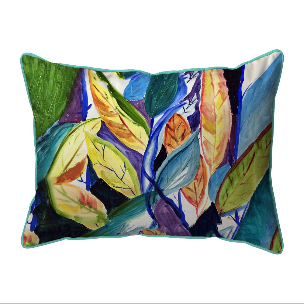 Gold Leaves Small Indoor/Outdoor Pillow 11x14. Picture 1