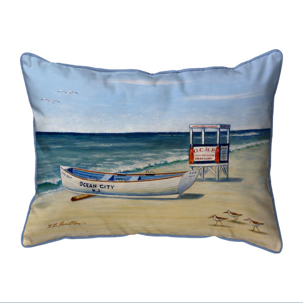Ocean City Lifeguard Stand Small Indoor/Outdoor Pillow 11x14. Picture 1