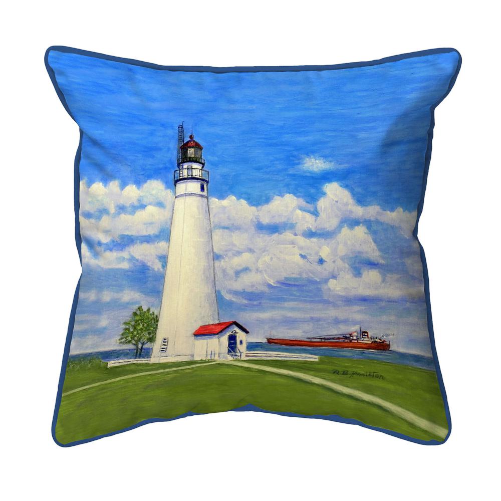 Fort Gratiot Lighthouse, MI Small Indoor/Outdoor Pillow 12x12. Picture 1