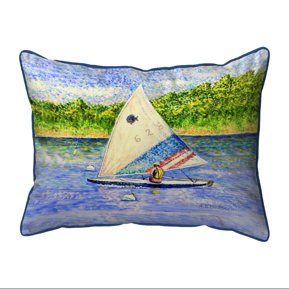 Sunfish Sailing Small Indoor/Outdoor Pillow 11x14. Picture 1