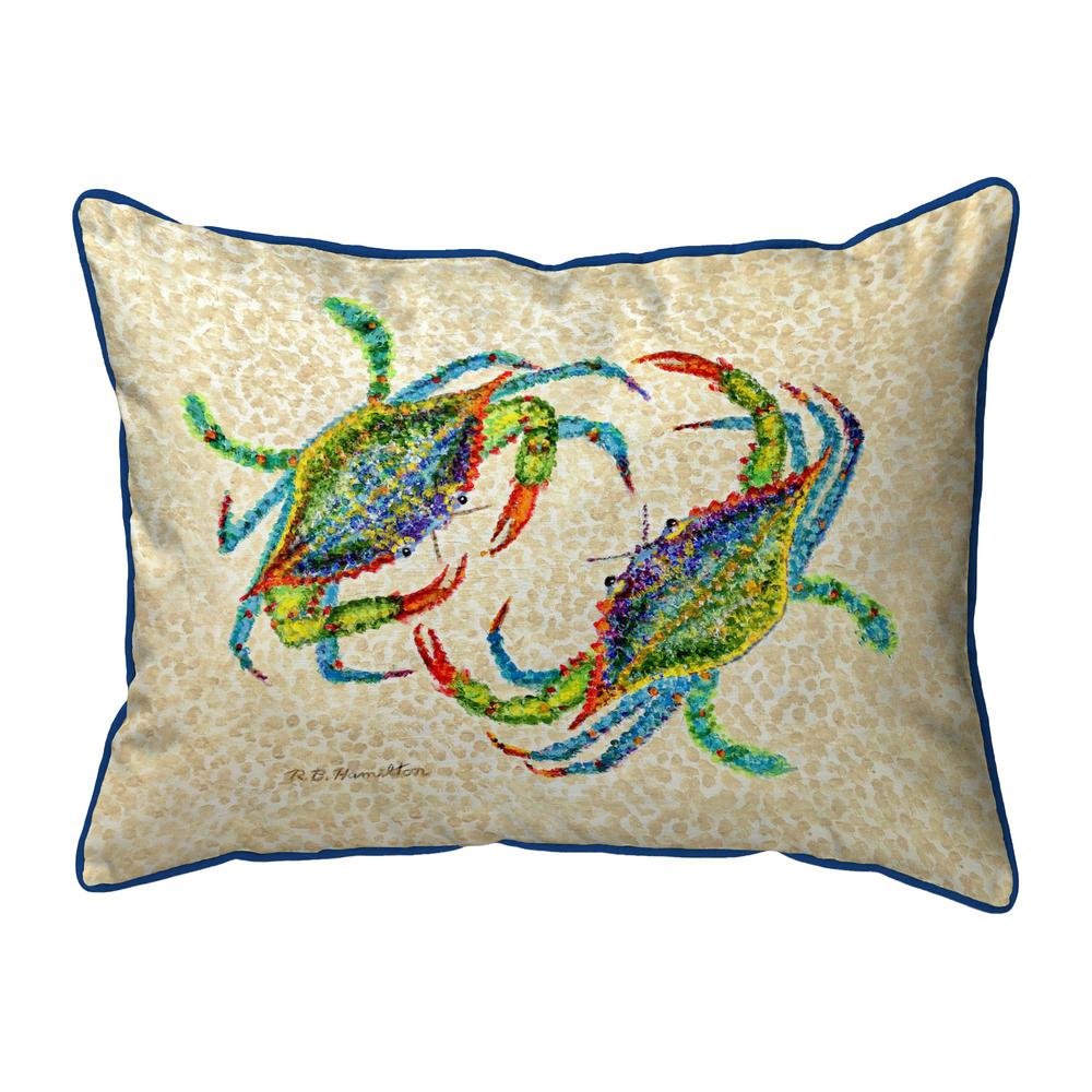 Crab Dance Small Indoor/Outdoor Pillow 11x14. Picture 1