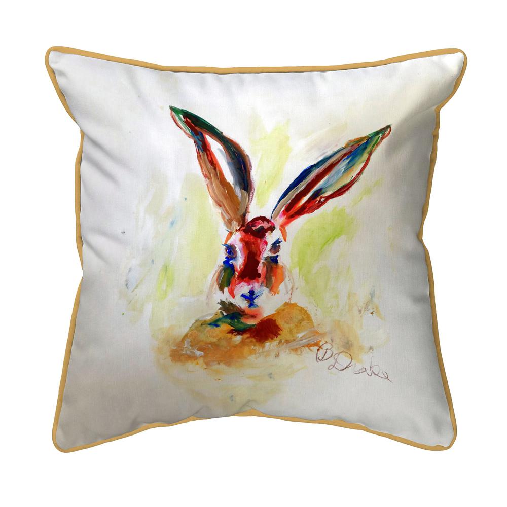 Jack Rabbit Small Indoor/Outdoor Pillow 12x12. Picture 1