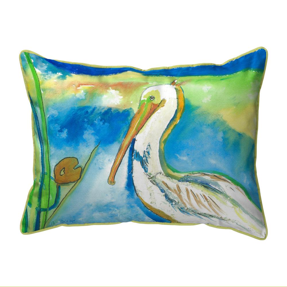 White Pelican Small Indoor/Outdoor Pillow 11x14. Picture 1