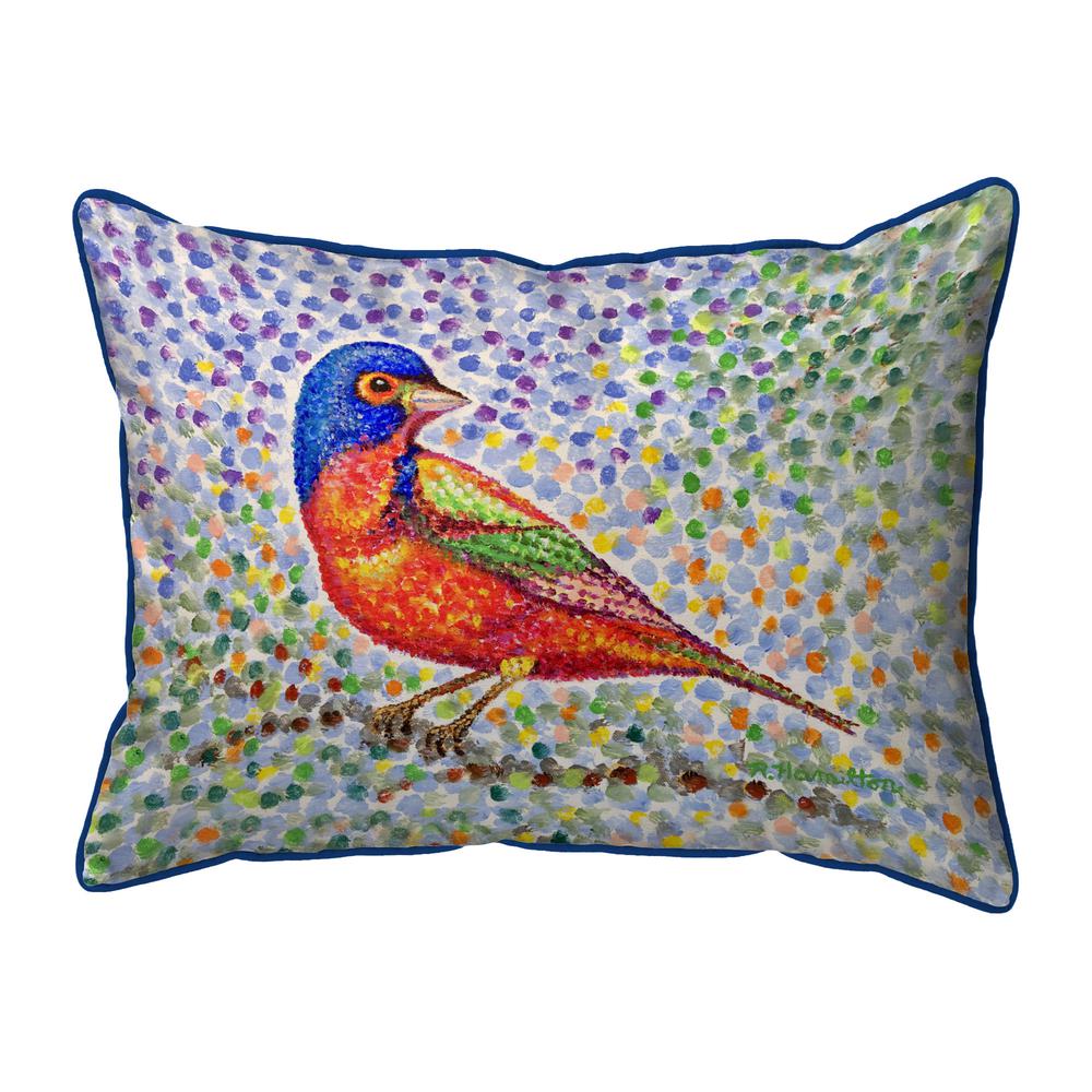 Painted Bunting Small Indoor/Outdoor Pillow 11x14. Picture 1