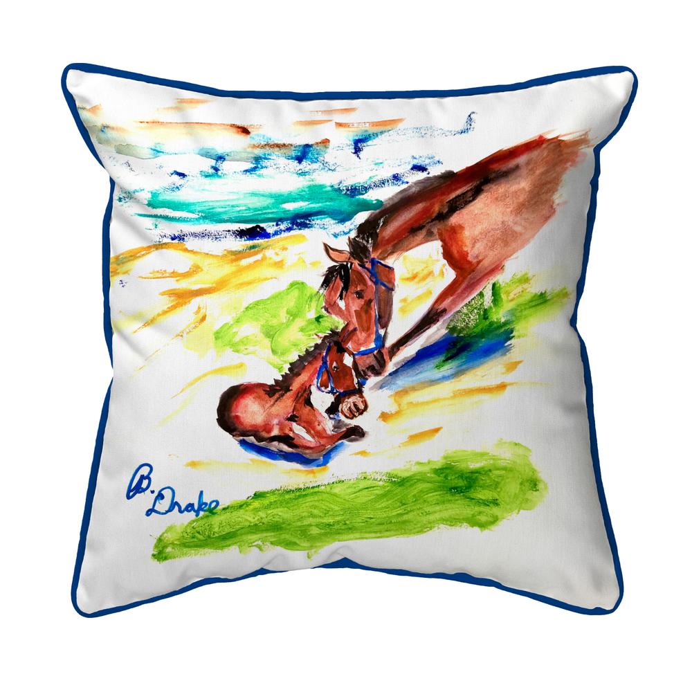 Mothering Horse Small Indoor/Outdoor Pillow 12x12. Picture 1