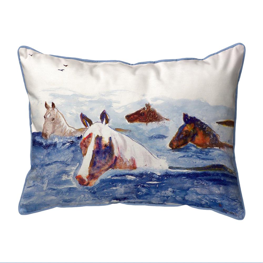 Chincoteague Ponies Indoor/Outdoor Pillow 11x14. Picture 1