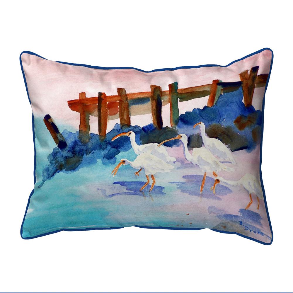 White Ibises Small Indoor/Outdoor Pillow 11x14. Picture 1
