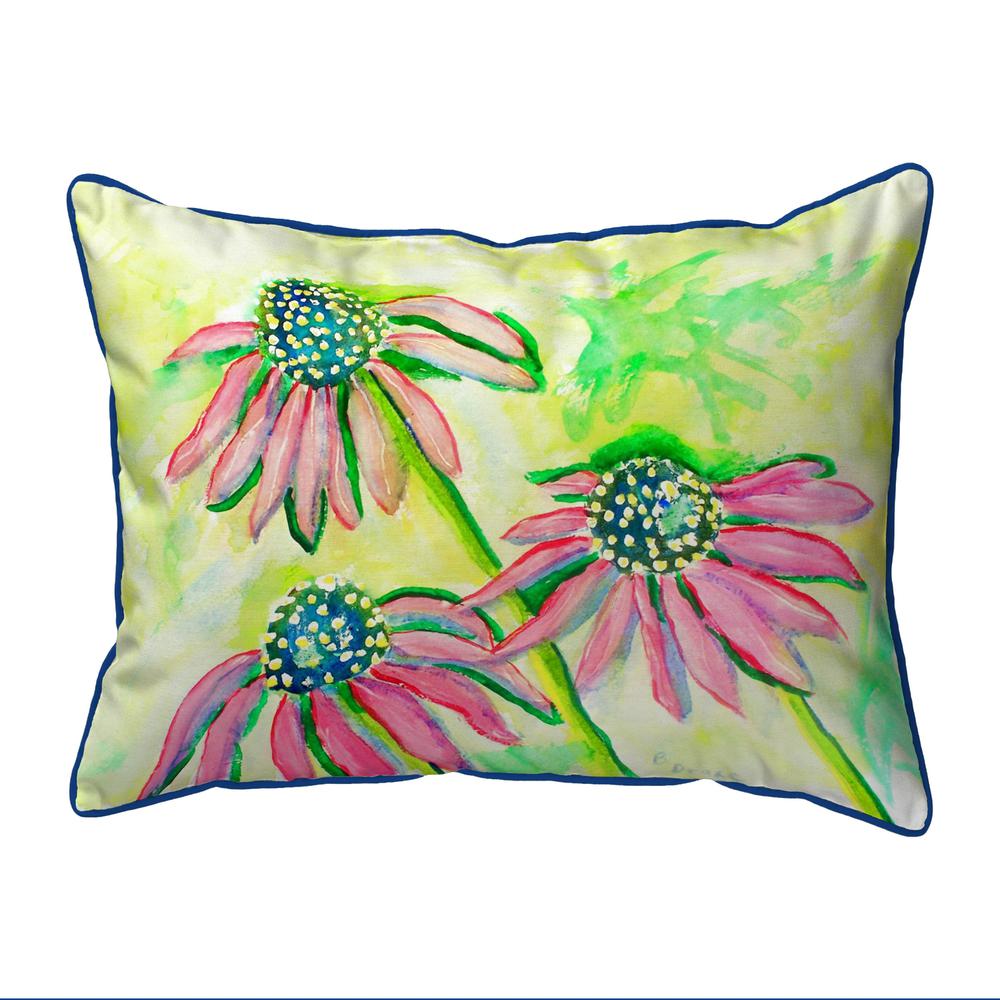Cone Flowers Small Indoor/Outdoor Pillow 11x14. Picture 1