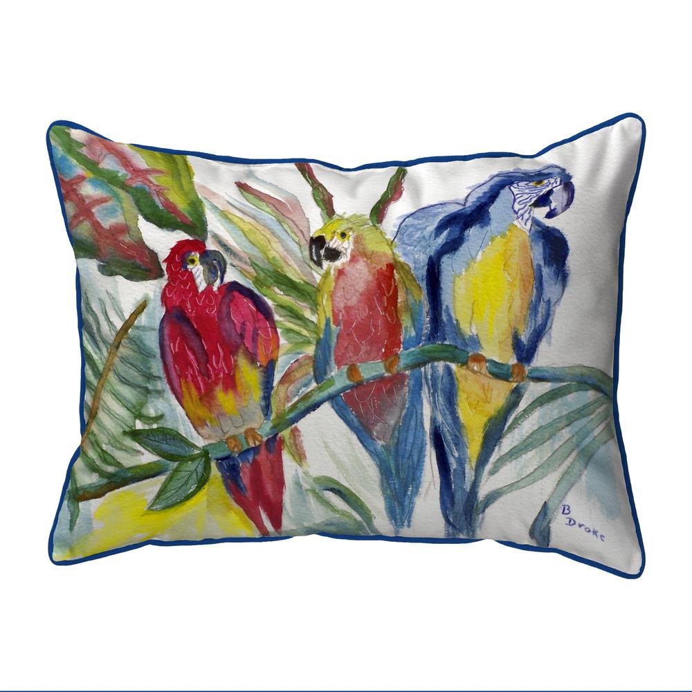 Parrot Family Small Indoor/Outdoor Pillow 11x14. Picture 1