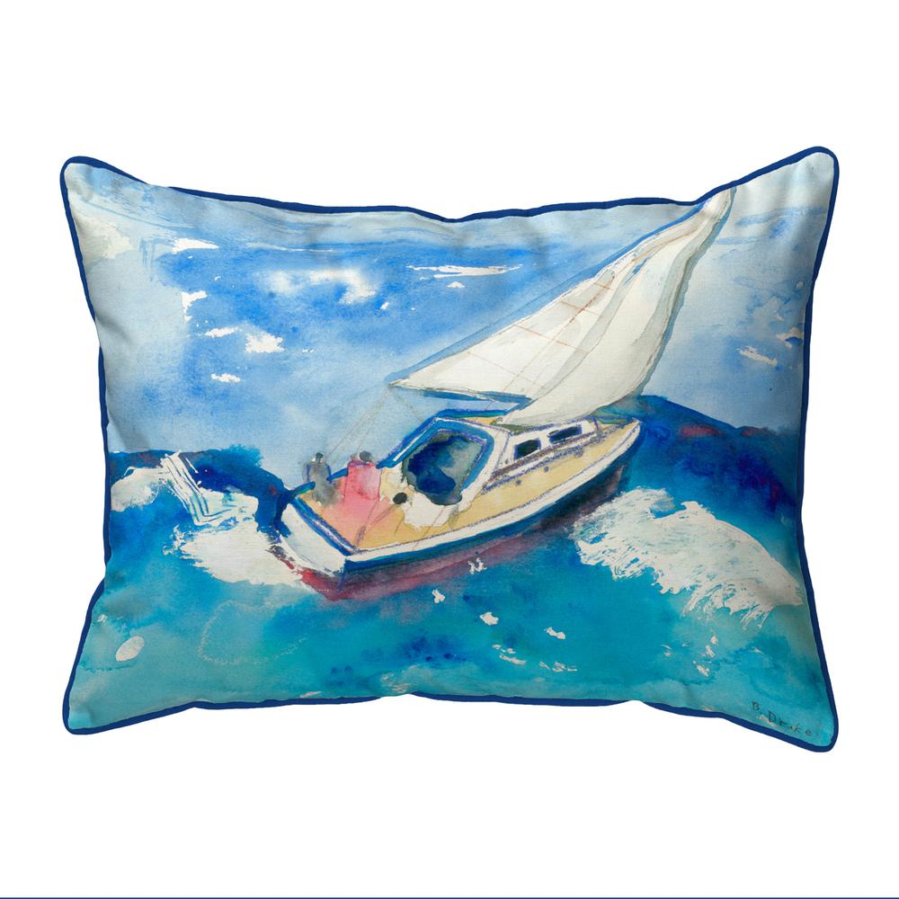 Sailboat Small Indoor/Outdoor Pillow 11x14. Picture 1