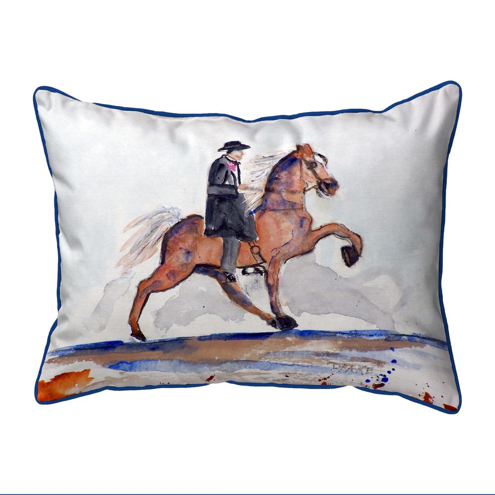 Brown Walking Horse Small Indoor/Outdoor Pillow 11x14. Picture 1
