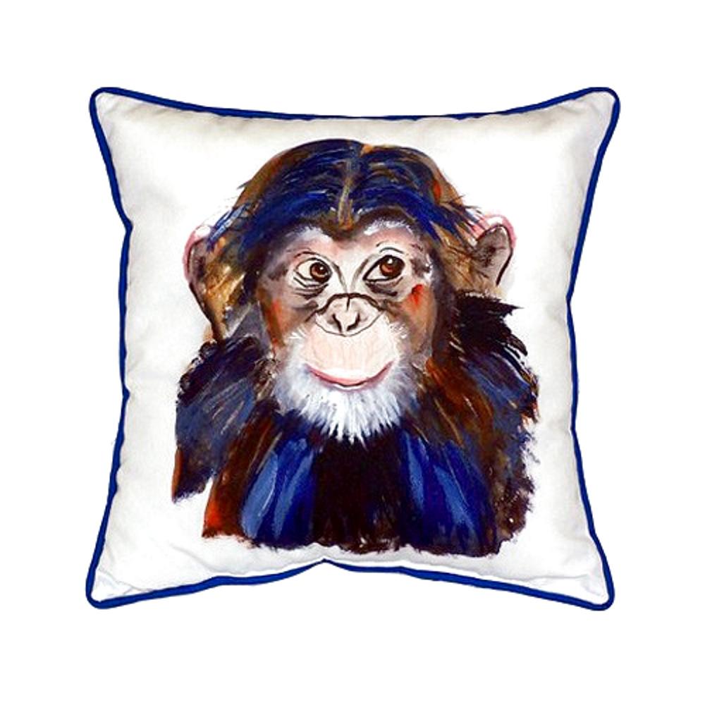 Chimpanzee Small Indoor/Outdoor Pillow 12x12. Picture 1