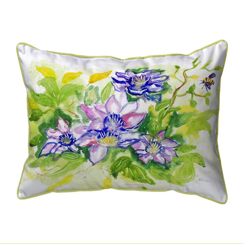 Clematis Small Indoor/Outdoor Pillow 11x14. Picture 1