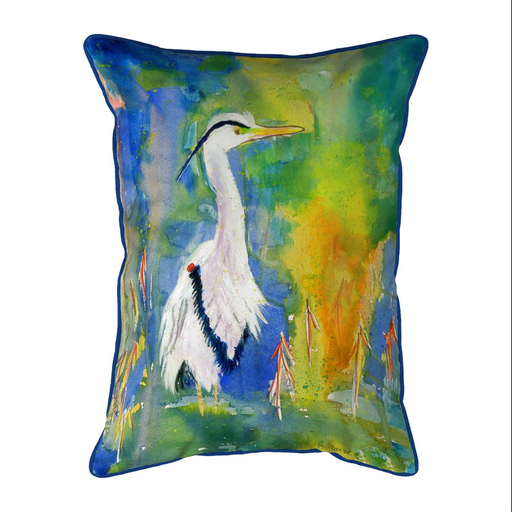 D&B's Blue Heron Small Indoor/Outdoor Pillow 11x14. Picture 1