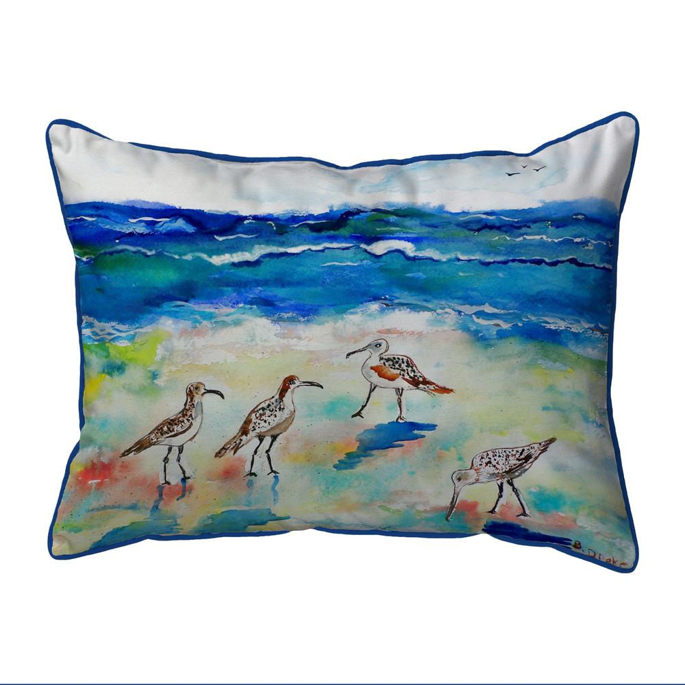 Betsy's Sandpipers Small Indoor/Outdoor Pillow 11x14. Picture 1