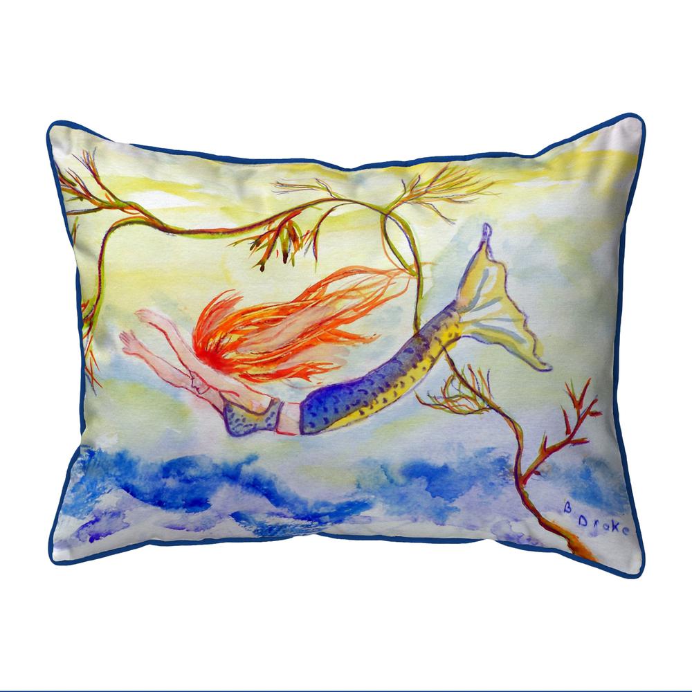 Diving Mermaid Small Indoor/Outdoor Pillow 11x14. Picture 1
