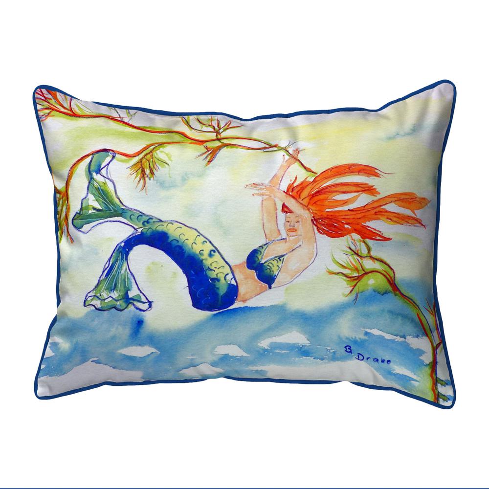 Resting Mermaid Small Indoor/Outdoor Pillow 11x14. Picture 1