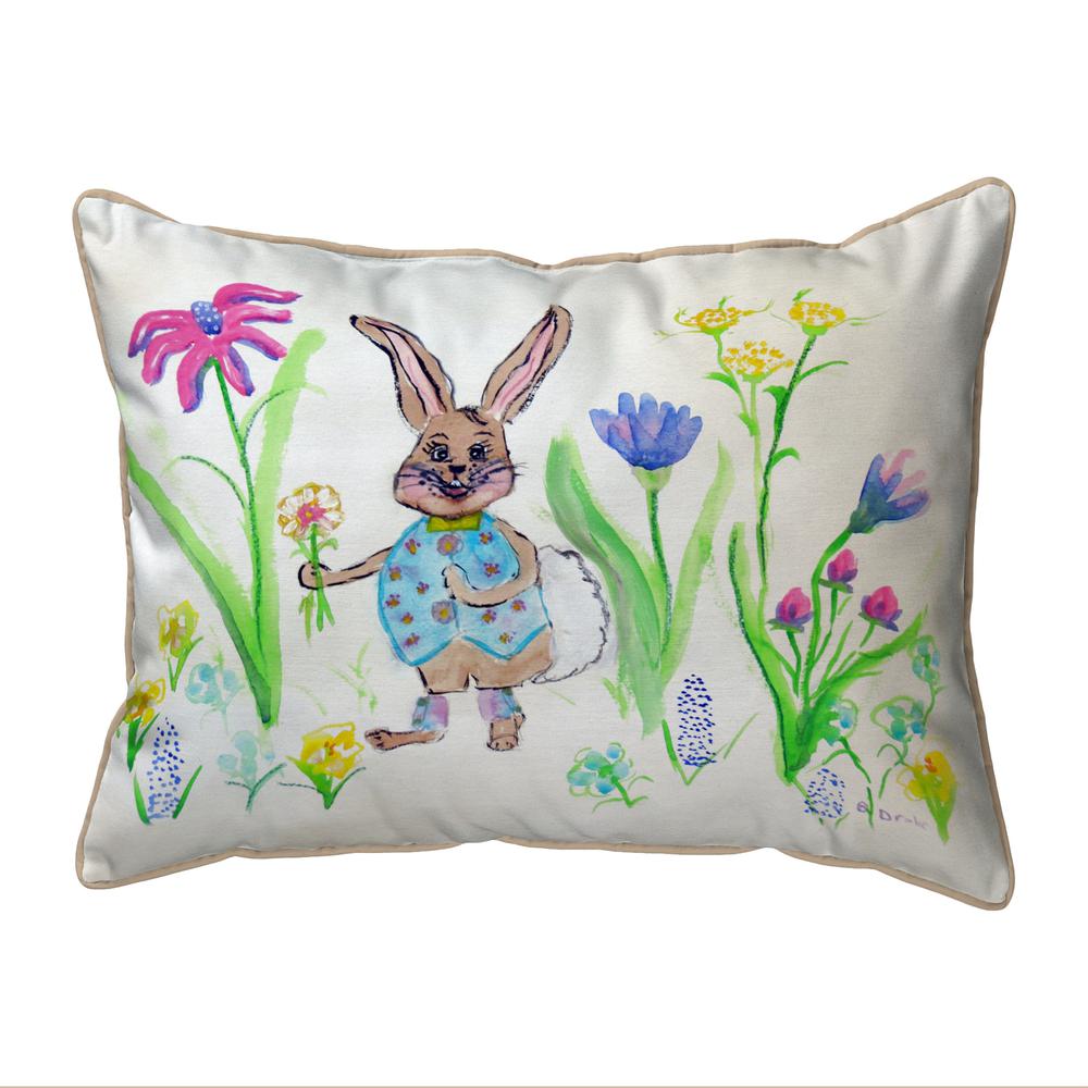 Happy Bunny Small Indoor/Outdoor Pillow 11x14. Picture 1